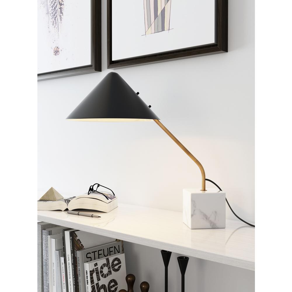 Pike Table Lamp Black & White - ZUO