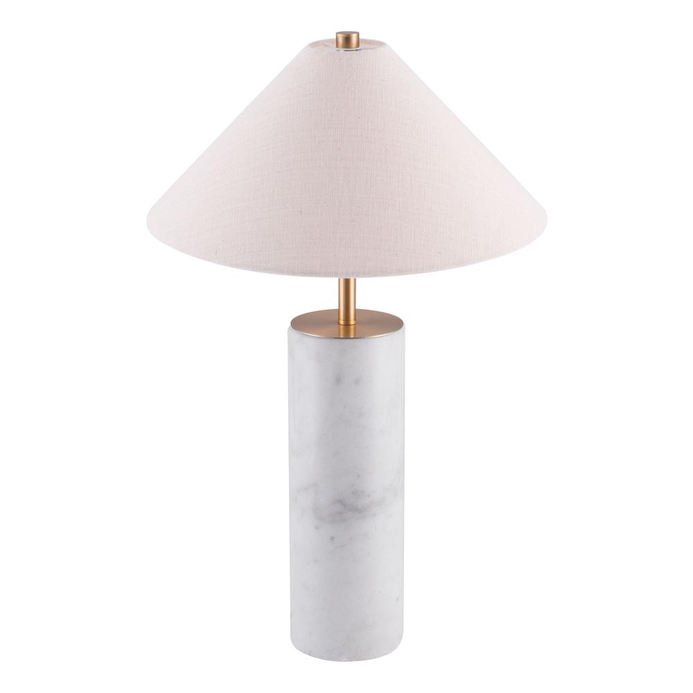 Ciara Table Lamp Beige & White - ZUO