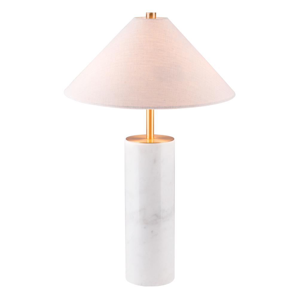 Ciara Table Lamp Beige & White - ZUO
