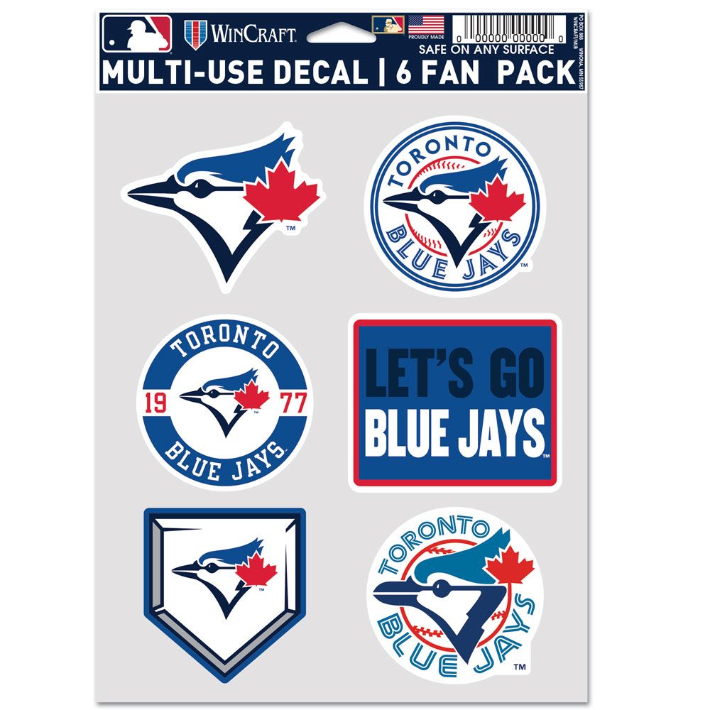 Toronto Blue Jays Decal Multi Use Fan 6 Pack - WinCraft