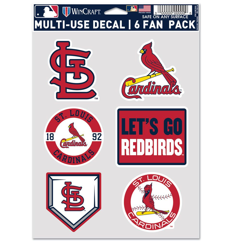 St. Louis Cardinals Decal Multi Use Fan 6 Pack - WinCraft