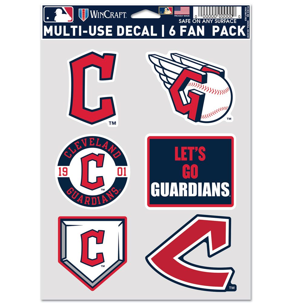 Cleveland Guardians Decal Multi Use Fan 6 Pack - WinCraft