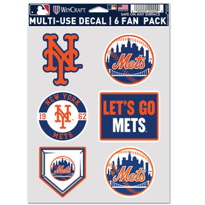 New York Mets Decal Multi Use Fan 6 Pack - WinCraft