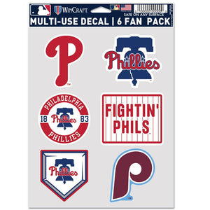 Philadelphia Phillies Decal Multi Use Fan 6 Pack - WinCraft