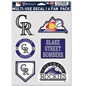 Colorado Rockies Decal Multi Use Fan 6 Pack - WinCraft