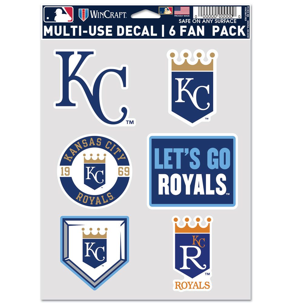 Kansas City Royals Decal Multi Use Fan 6 Pack - WinCraft