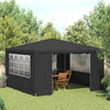 Party Tent Anthracite Polyethylene, Steel 13.1 x 13.1 ft - vidaXL