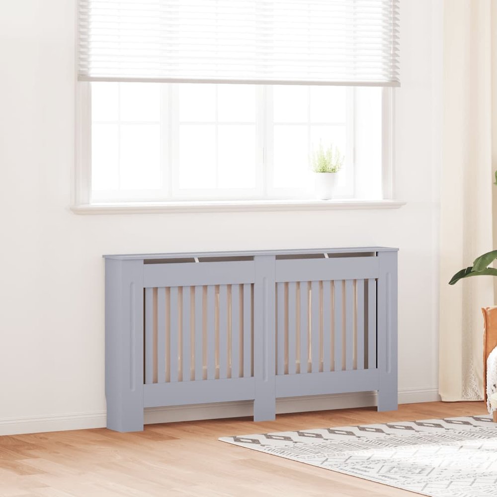 Radiator Cover Anthracite 59.8''x7.5''x32.1'' MDF - vidaXL