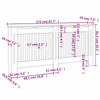 vidaXL Radiator Cover White MDF 67.7