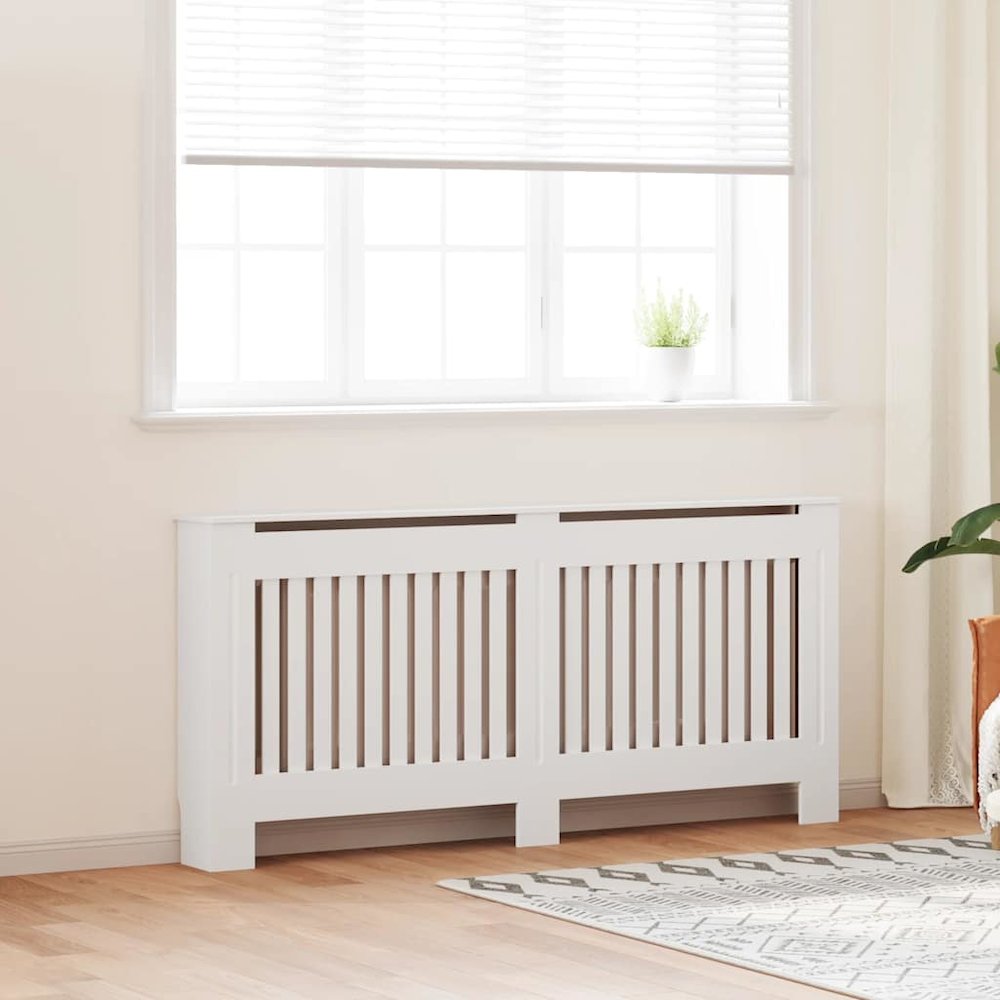 vidaXL Radiator Cover White MDF 67.7