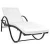 vidaXL Sun Loungers 2 pcs with Table Poly Rattan Black