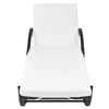 vidaXL Sun Loungers 2 pcs with Table Poly Rattan Black