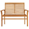 vidaXL Patio Bench with Taupe Cushion 44.1'' Solid Teak Wood
