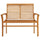 vidaXL Patio Bench with Taupe Cushion 44.1'' Solid Teak Wood