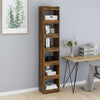 vidaXL Book Cabinet/Room Divider Smoked Oak 15.7''x11.8''x78''