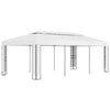 vidaXL Gazebo with Double Roof 9.8'x19.6'White