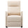 vidaXL Electric Massage Reclining Chair Cream Fabric