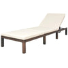 Sunlounger Brown PE Rattan Standard Adjustable Armrests - vidaXL