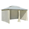 vidaXL Garden Marquee with Curtains 157.5''x118.1'' White , 43216