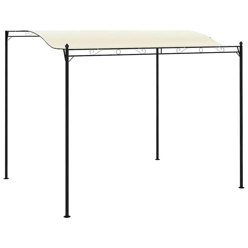 Gazebo Set of 2 Cream White and Black Polyester Large Durable - vidaXL