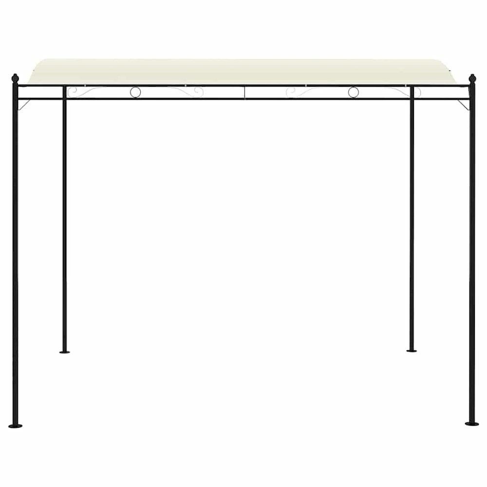 Gazebo Set of 2 Cream White and Black Polyester Large Durable - vidaXL