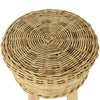 Stool Natural Natural Rattan, Solid Teak Standard Durable - vidaXL