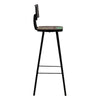Bar Chair Set of 4 Multicolour Solid reclaimed wood and steel - vidaXL