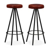 vidaXL Bar Stools 2 pcs Real Leather, 245443