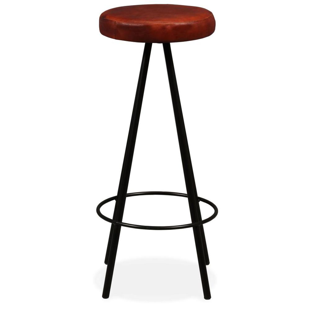 vidaXL Bar Stools 2 pcs Real Leather, 245443