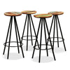 Bar Stool Set of 4 Varied Reclaimed Wood Standard Industrial - vidaXL