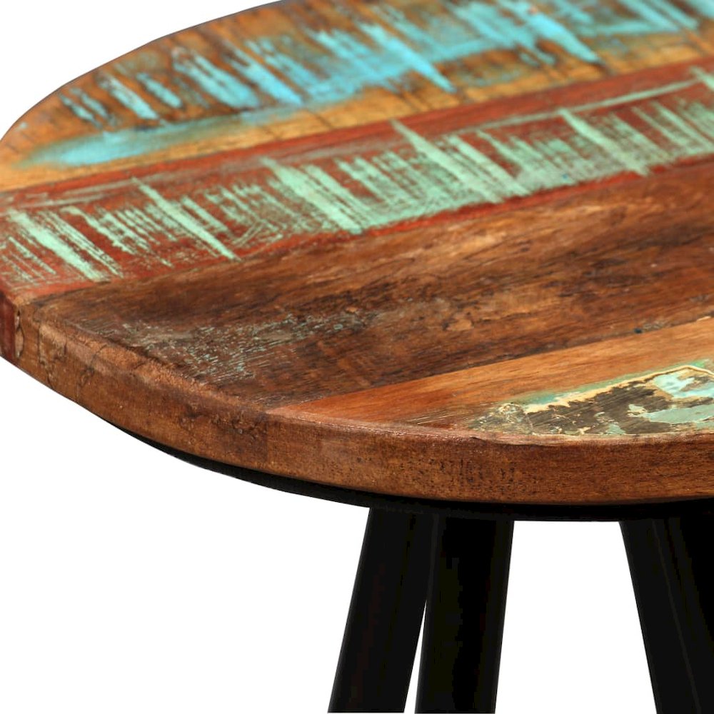 Bar Stool Set of 4 Varied Reclaimed Wood Standard Industrial - vidaXL