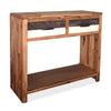Console Table Natural Wood Solid Acacia Wood Medium Console Table - vidaXL