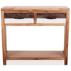 Console Table Natural Wood Solid Acacia Wood Medium Console Table - vidaXL