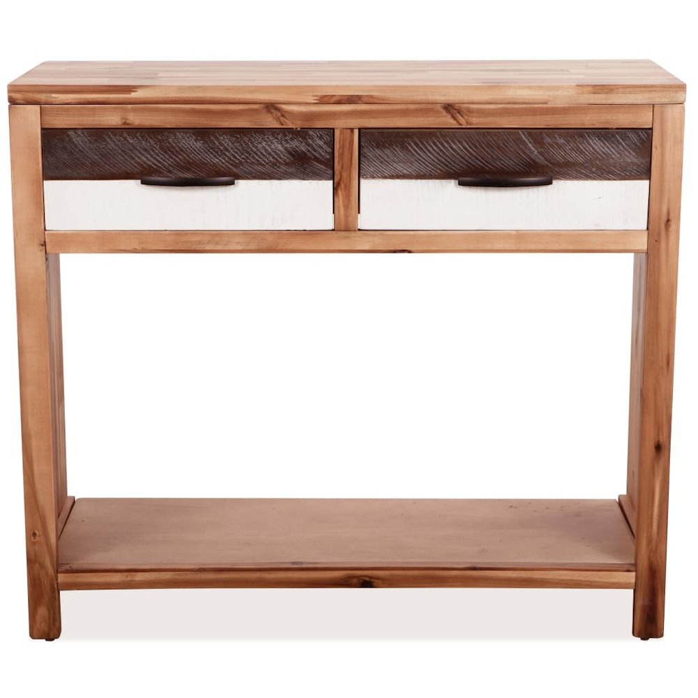 Console Table Natural Wood Solid Acacia Wood Medium Console Table - vidaXL
