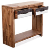 Console Table Natural Wood Solid Acacia Wood Medium Console Table - vidaXL