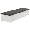Sunlounger Set White and Black PE rattan - vidaXL