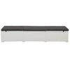 Sunlounger Set White and Black PE rattan - vidaXL