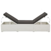 Sunlounger Set White and Black PE rattan - vidaXL