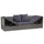 Garden Bed Grey PE Rattan 78.7x23.6 in Adjustable Armrests - vidaXL