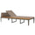Garden Sunbed Brown Solid Acacia wood Regular Adjustable Armrests - vidaXL