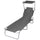 Sunlounger Grey Powder-coated steel Single Foldable - vidaXL