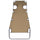 Sunlounger Taupe Powder-Coated Steel Standard Foldable - vidaXL