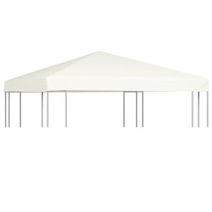 Gazebo Top Cover Cream White Polyester with PVC coating 10 x 10 ft - vidaXL