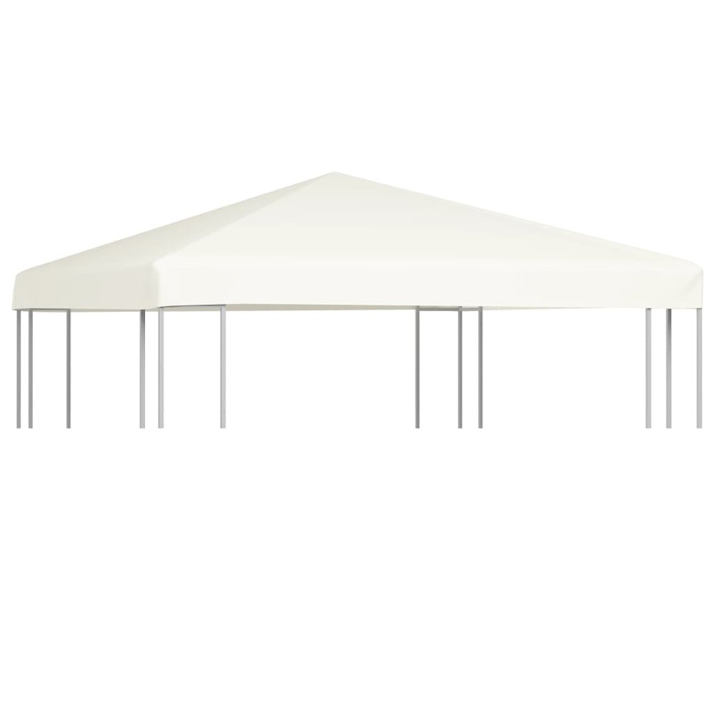 Gazebo Top Cover Cream White Polyester with PVC coating 10 x 10 ft - vidaXL
