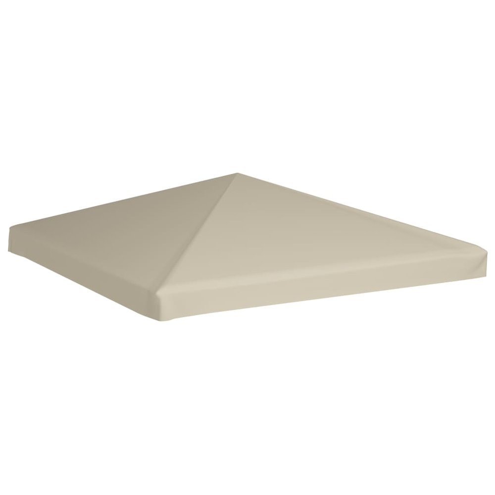 Gazebo Top Cover Beige Polyester with PVC coating 9.8 x 9.8 feet - vidaXL