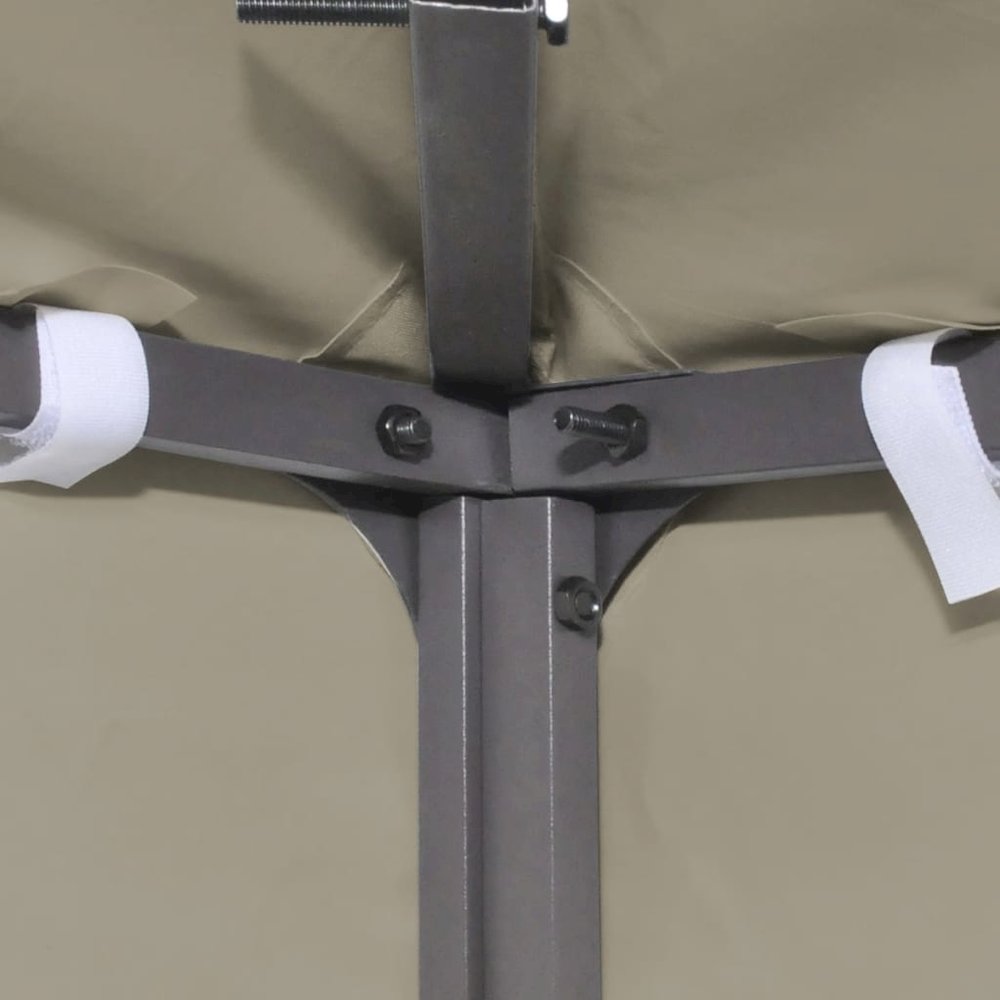 Gazebo Top Cover Beige Polyester with PVC coating 9.8 x 9.8 feet - vidaXL