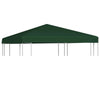 Gazebo Top Cover Green Polyester with PVC coating 10x10ft - vidaXL