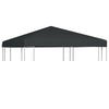 Gazebo Top Cover Grey Polyester with PVC coating 9.8 x 9.8 ft - vidaXL