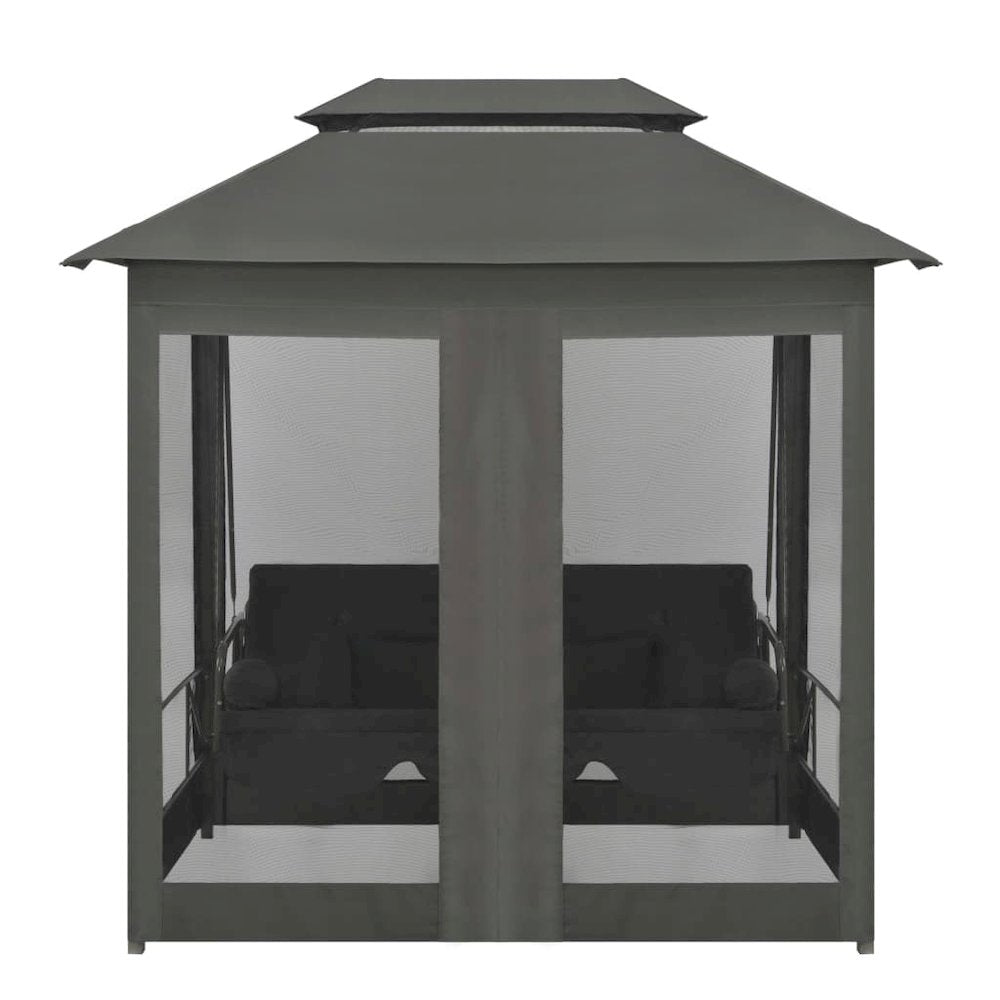 Hammock Anthracite Powder-coated steel, Polyester Extra Large - vidaXL