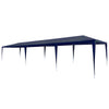 Party Tent Blue Polyethylene Roof and Steel Frame 10x30 ft - vidaXL